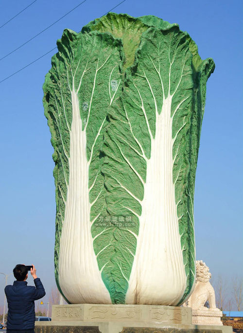 山東聊城亞太農(nóng)都大型玻璃鋼大白菜雕塑現(xiàn)場圖