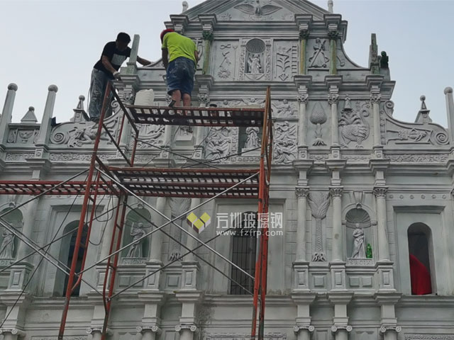 澳門玻璃鋼大三巴牌坊雕塑